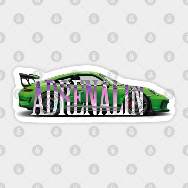 911 GT3 RS ADRENALIN GREEN VENOM Sticker by CharlieCreator